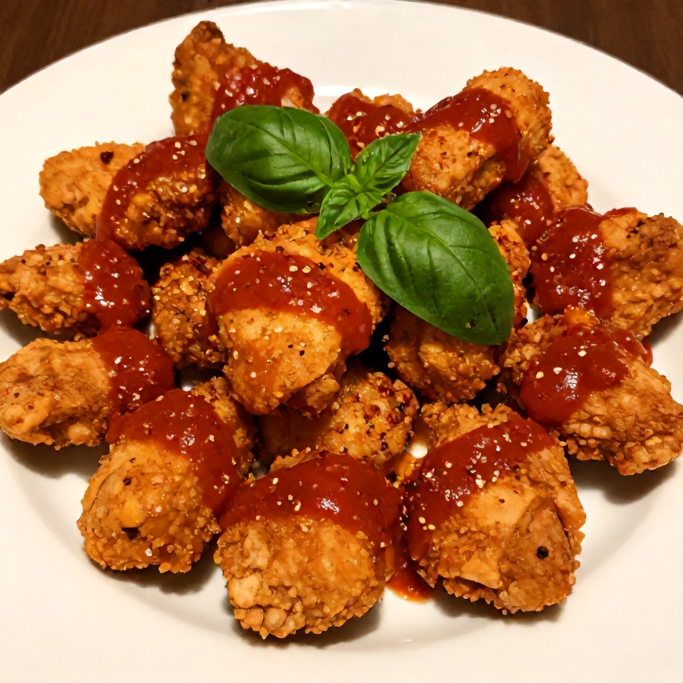 Air Fryer Chicken Parmesan Bites Final Dish