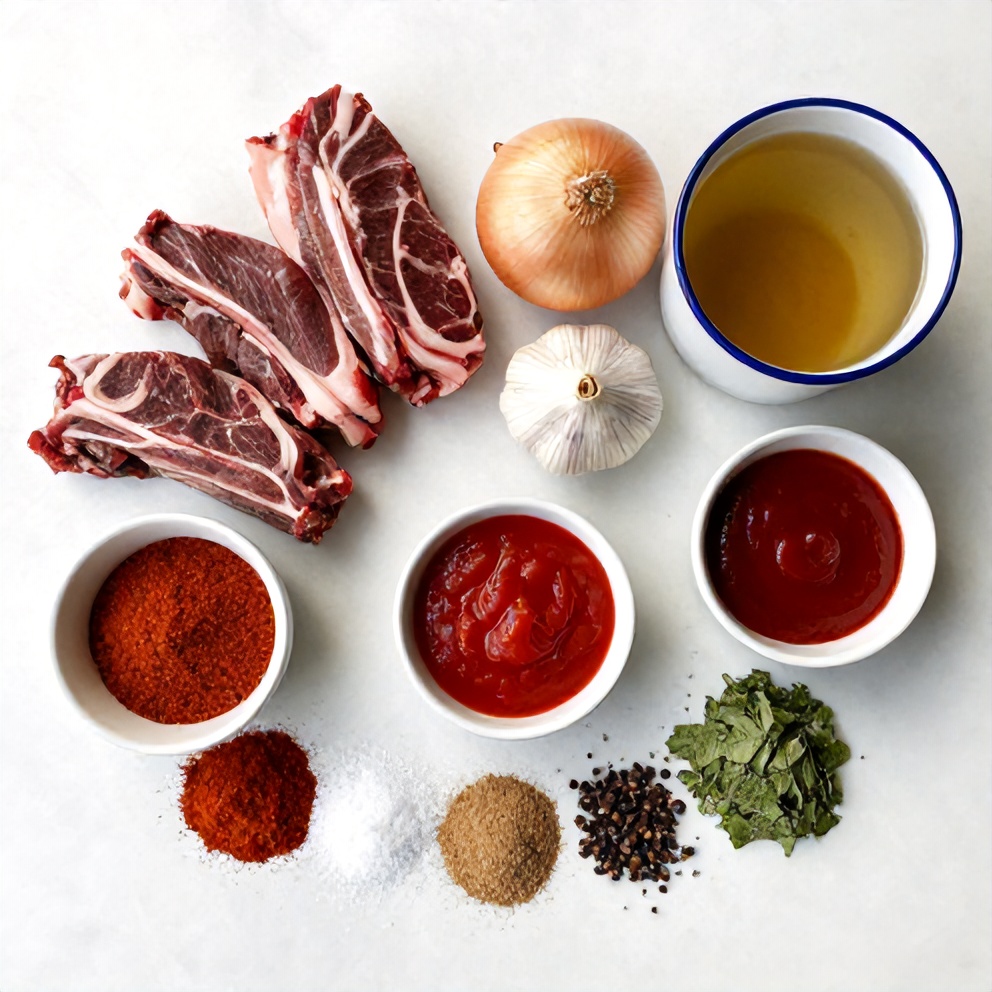Raw Ingredients for Authentic Pot Birria Tacos