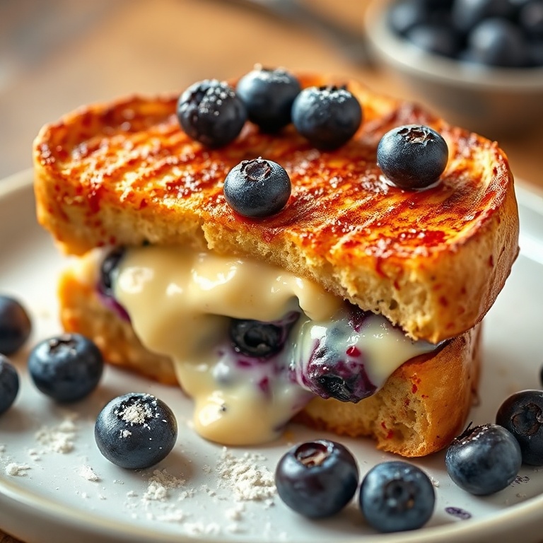 Blueberry Cheesecake Stuffed French Toast