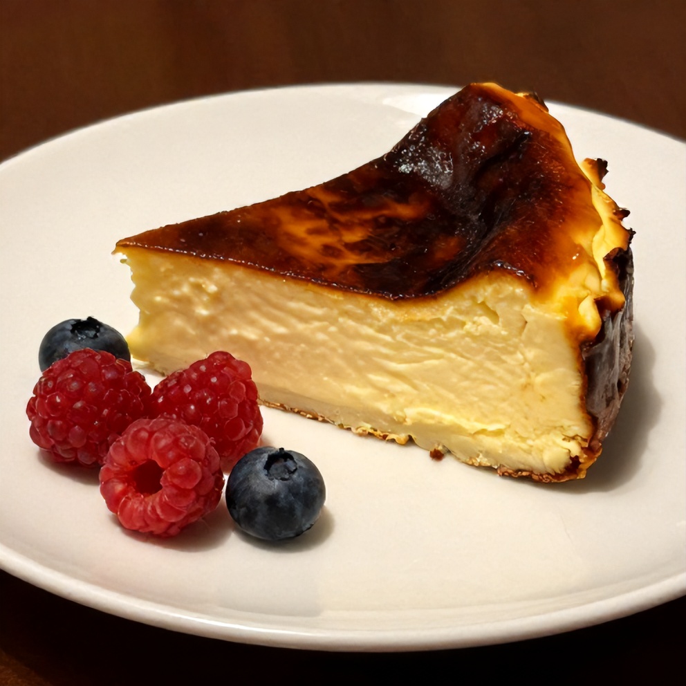 Plated Burnt Basque Cheesecake