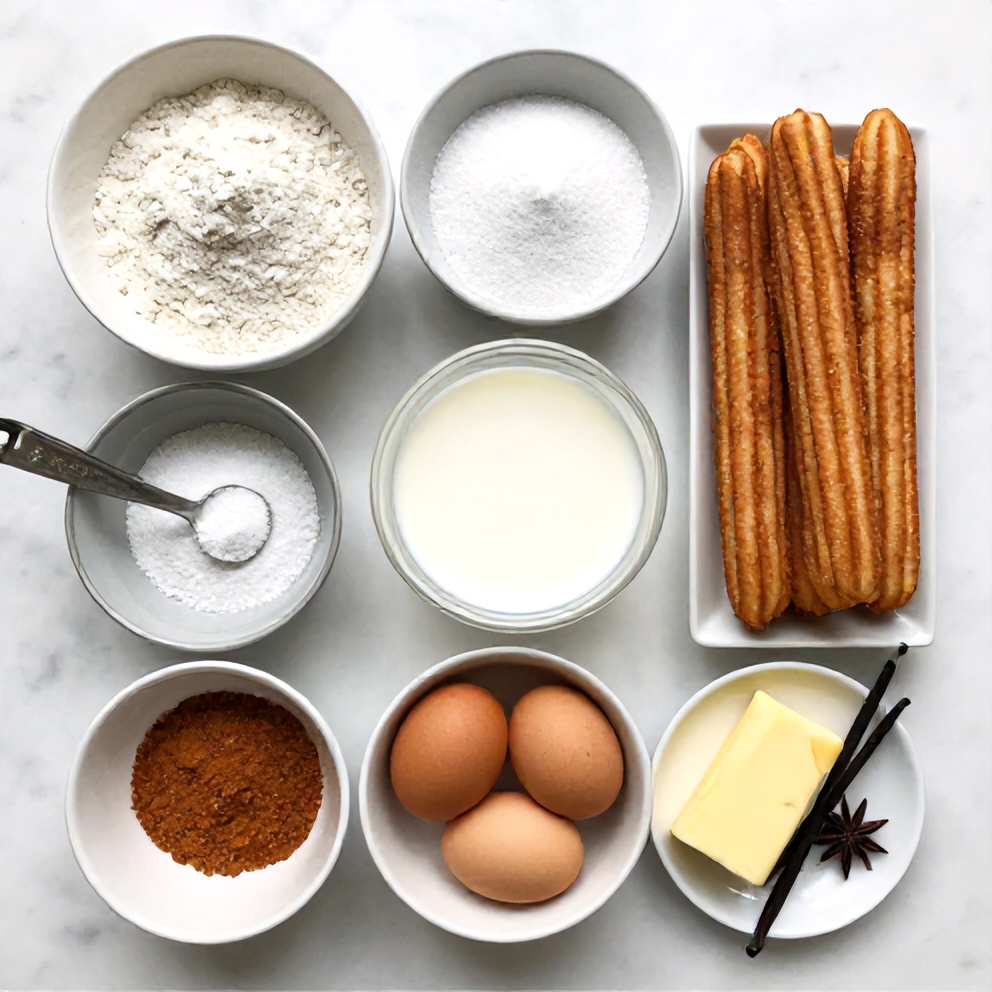 Raw Ingredients for Cinnamon Sugar Churro Pancakes