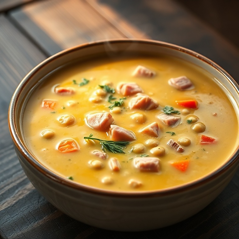 classic ham and split pea soup