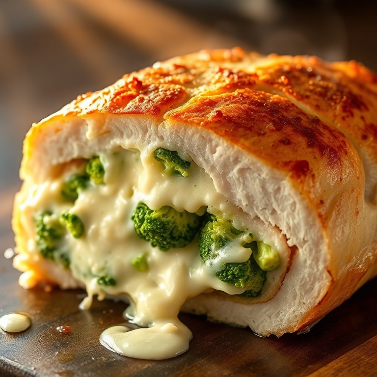 cream cheese broccoli stuffed chicken