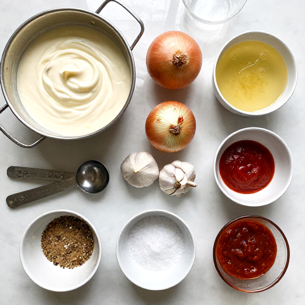 Raw Ingredients for Creamy Ají Amarillo Chicken
