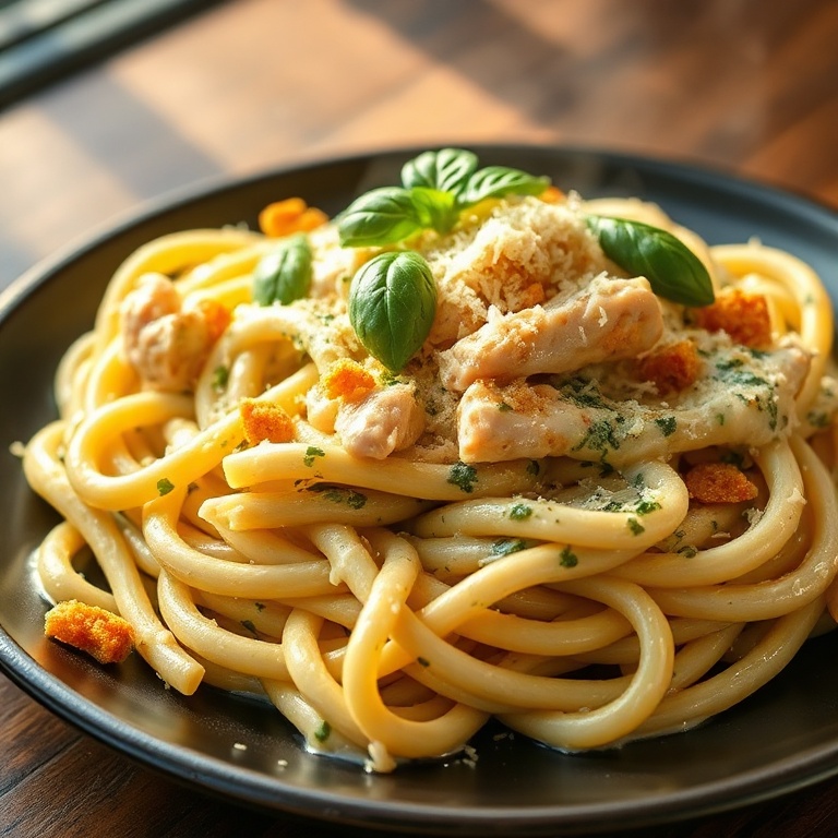 Creamy Chicken Pesto Pasta