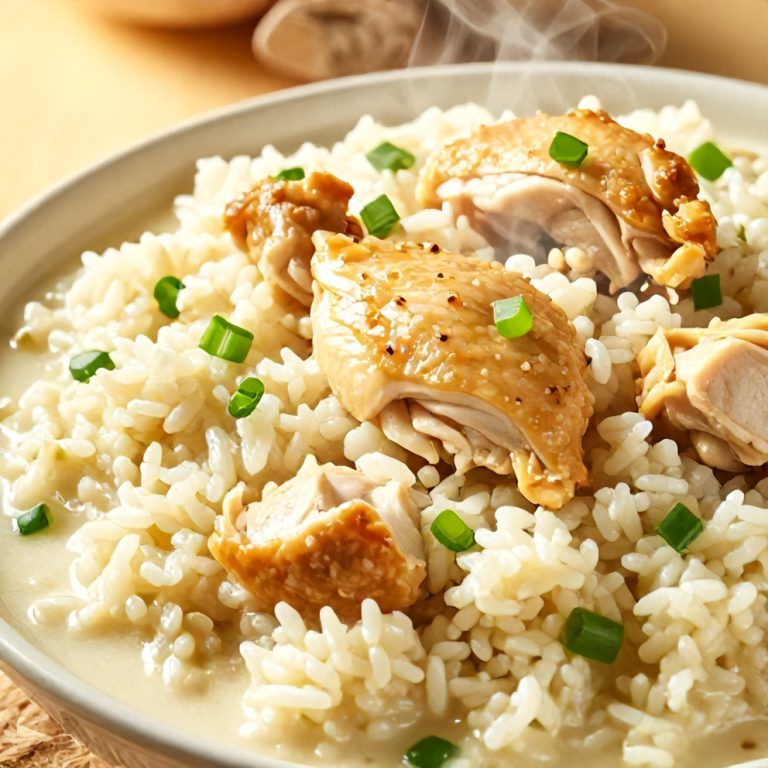 creamy coconut chicken brothy rice
