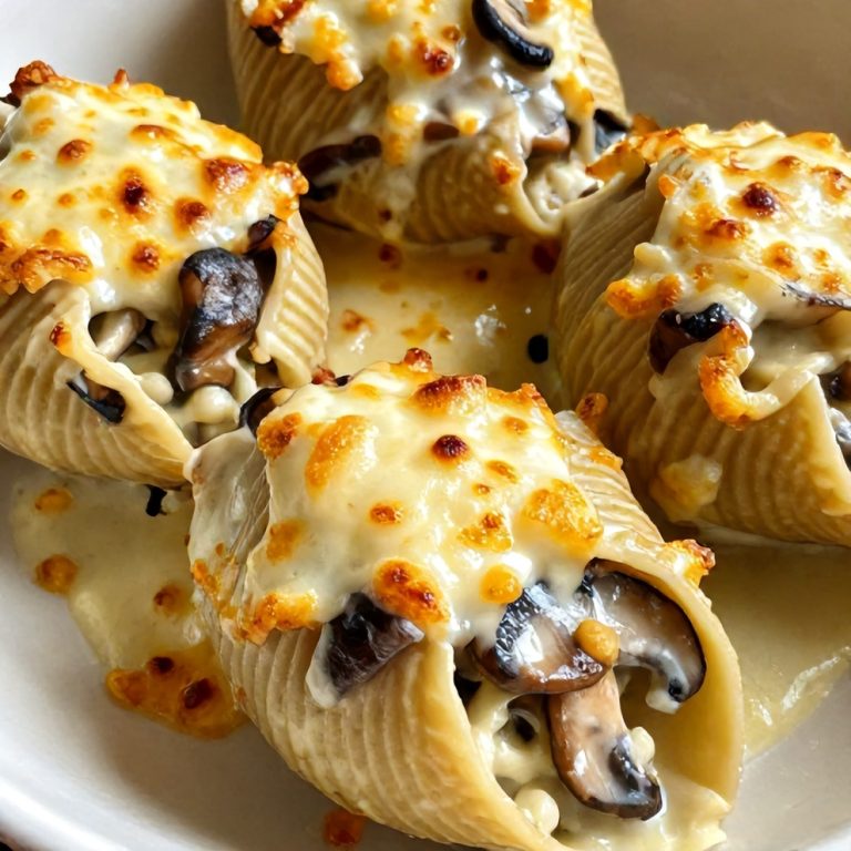 Creamy Garlic Mushroom Stuffed Shells