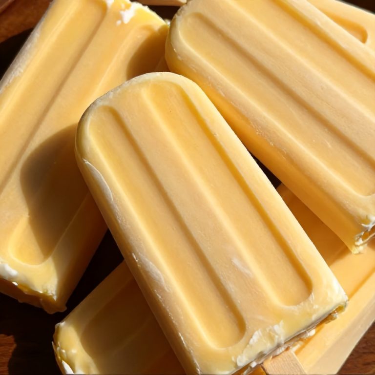 Creamy Mango Greek Yogurt Popsicles