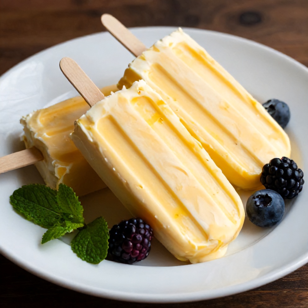 Finished Mango Greek Yogurt Popsicles