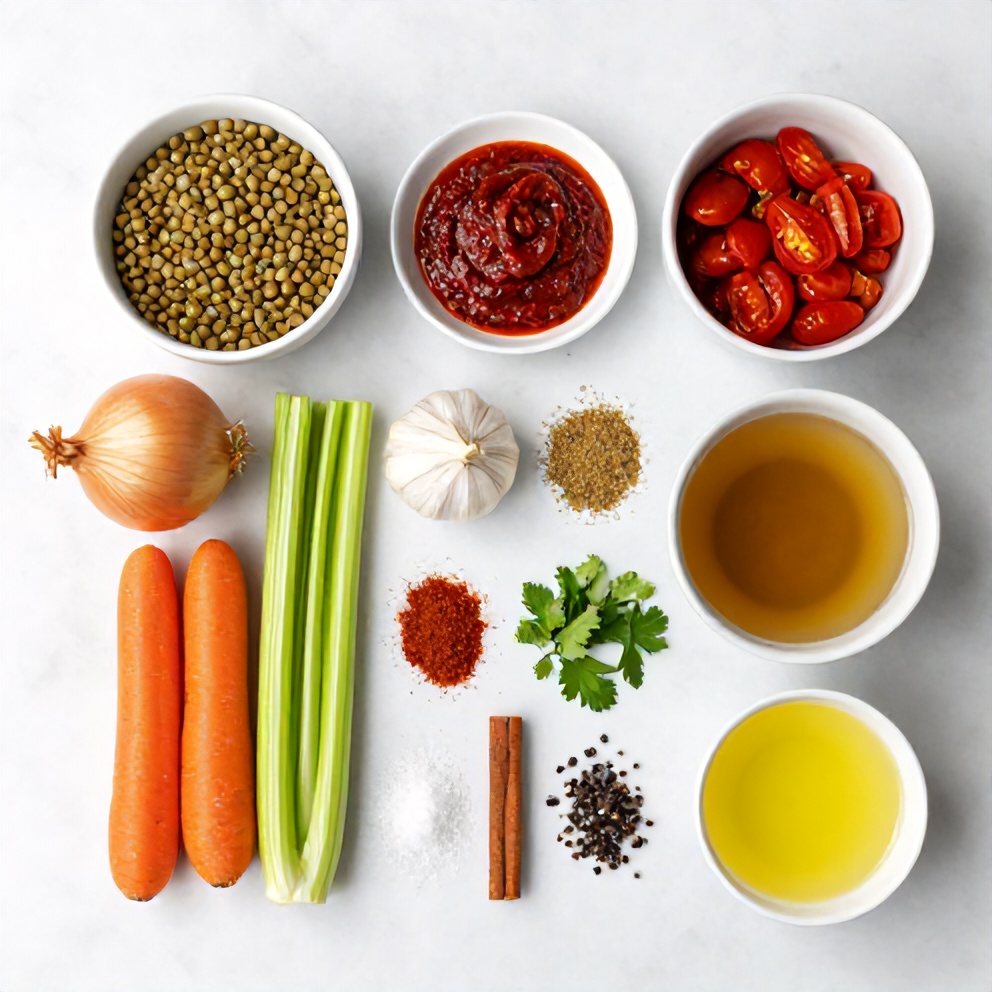 Moroccan Harissa Lentil Soup Ingredients