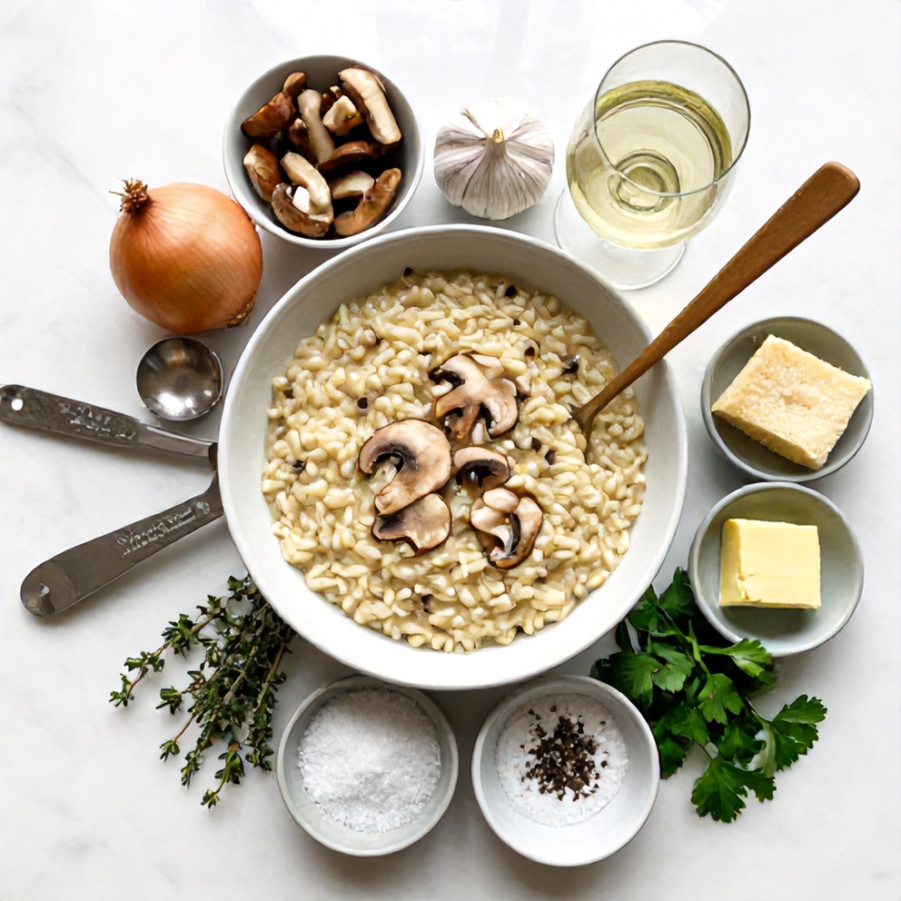 Creamy Mushroom Risotto Ingredients