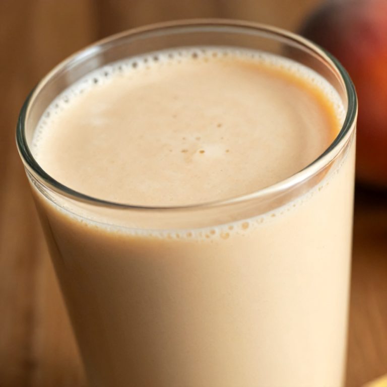 creamy peach protein shake