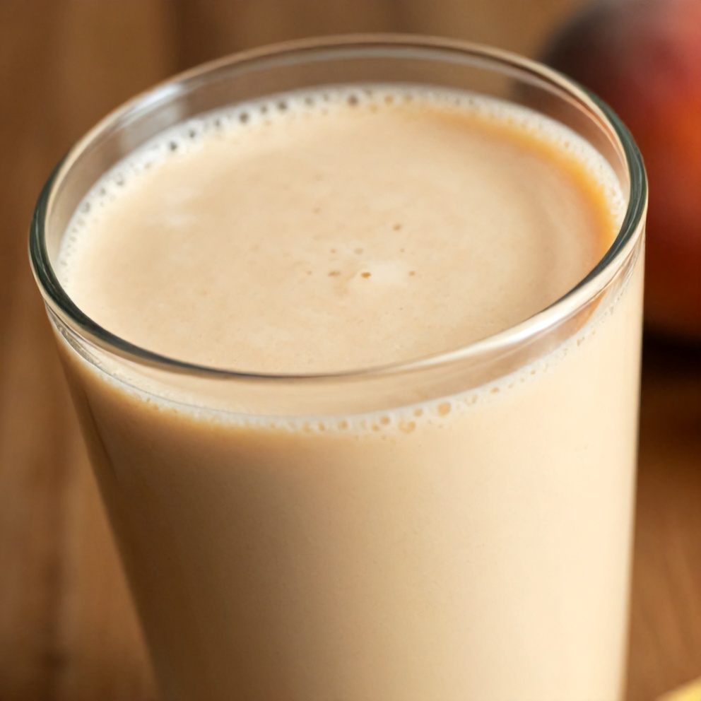 creamy peach protein shake