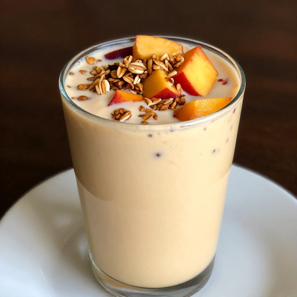 Creamy Peach Protein Shake Ready to Serve