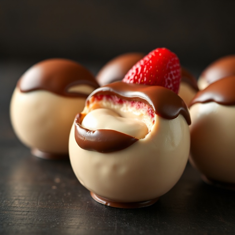 Creamy Strawberry Shortcake Chocolate Eggs