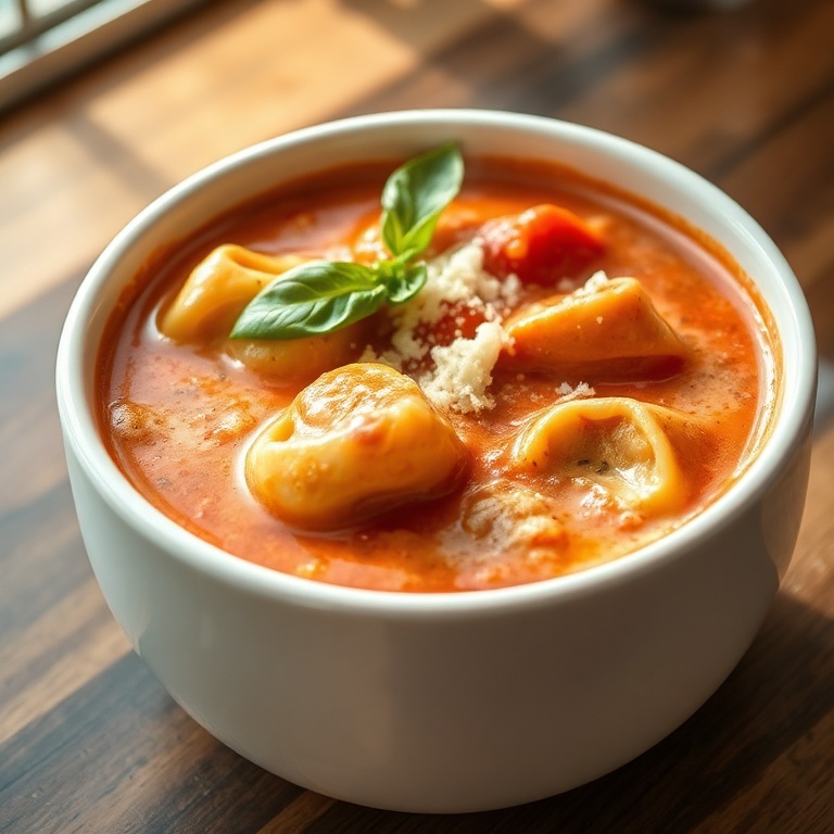 Creamy Tomato Tortellini Soup