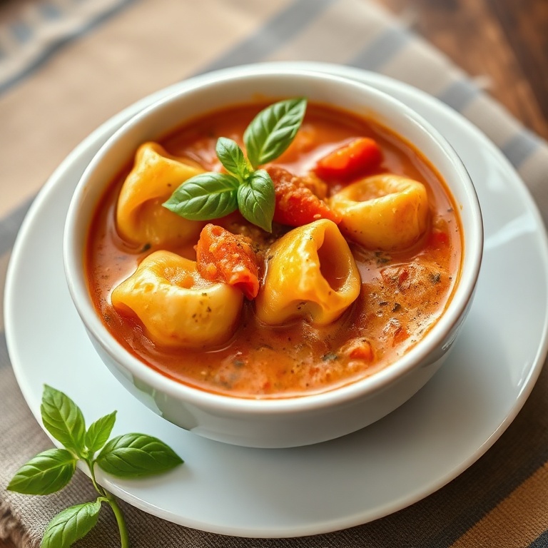 Creamy Tomato Tortellini Soup