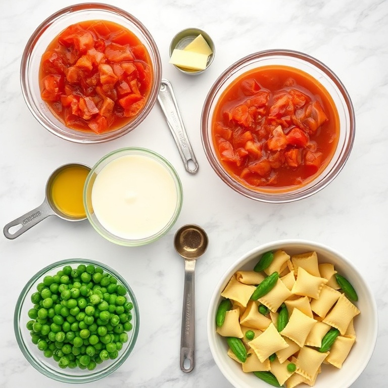 Ingredients for Creamy Tomato Tortellini Soup