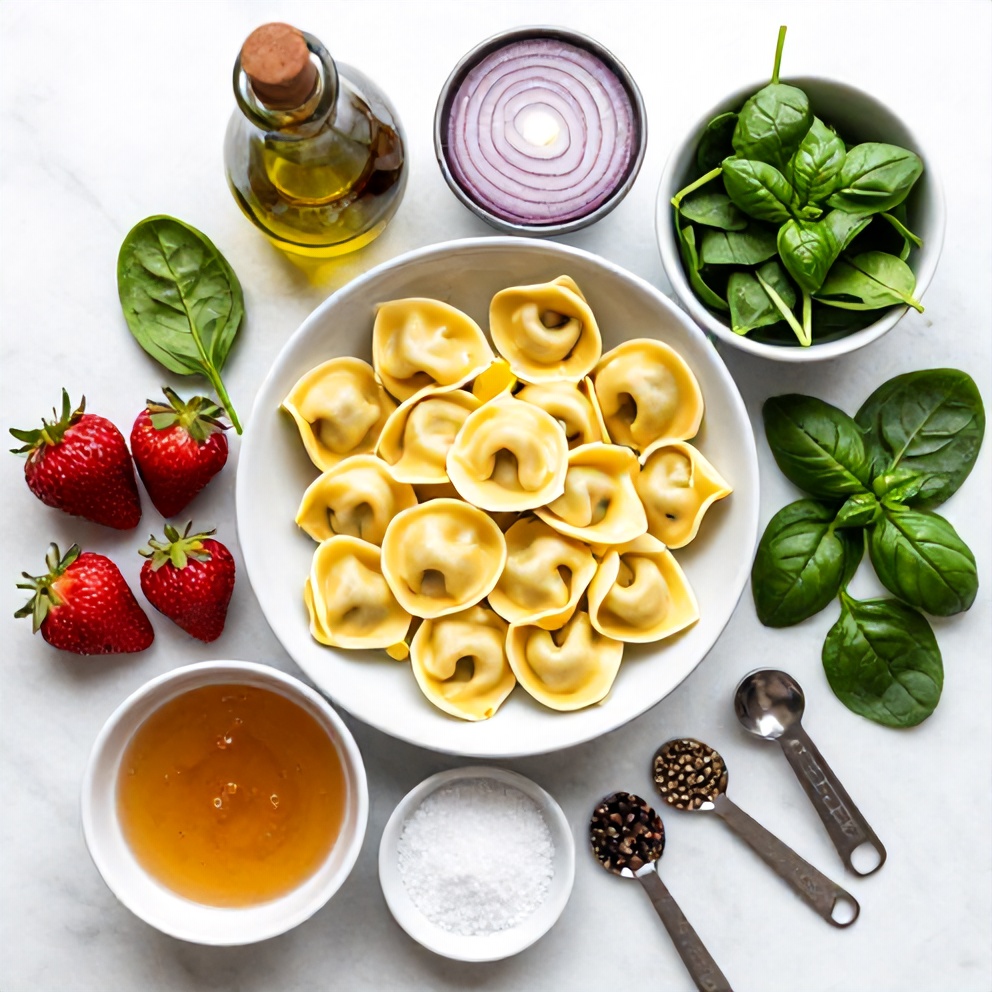 Raw ingredients for Apple Tortellini Salad