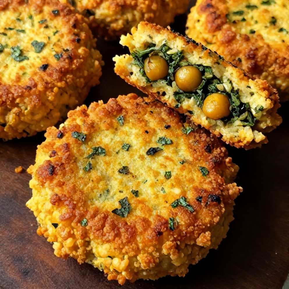 crispy baked chickpea patties