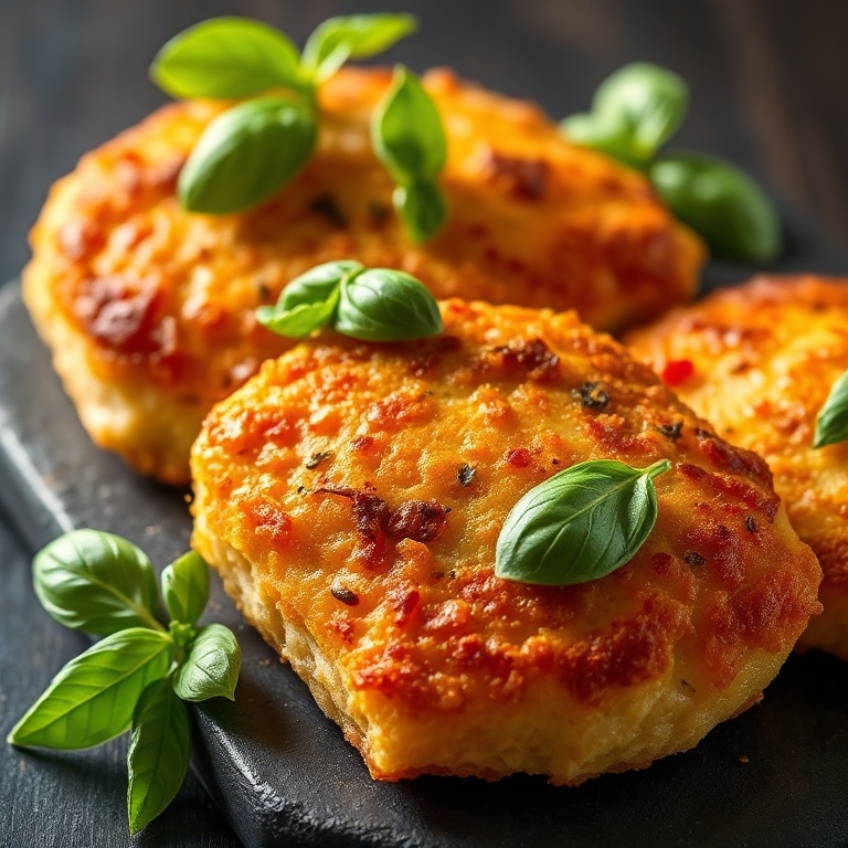 Crispy Basil Chicken Cutlets