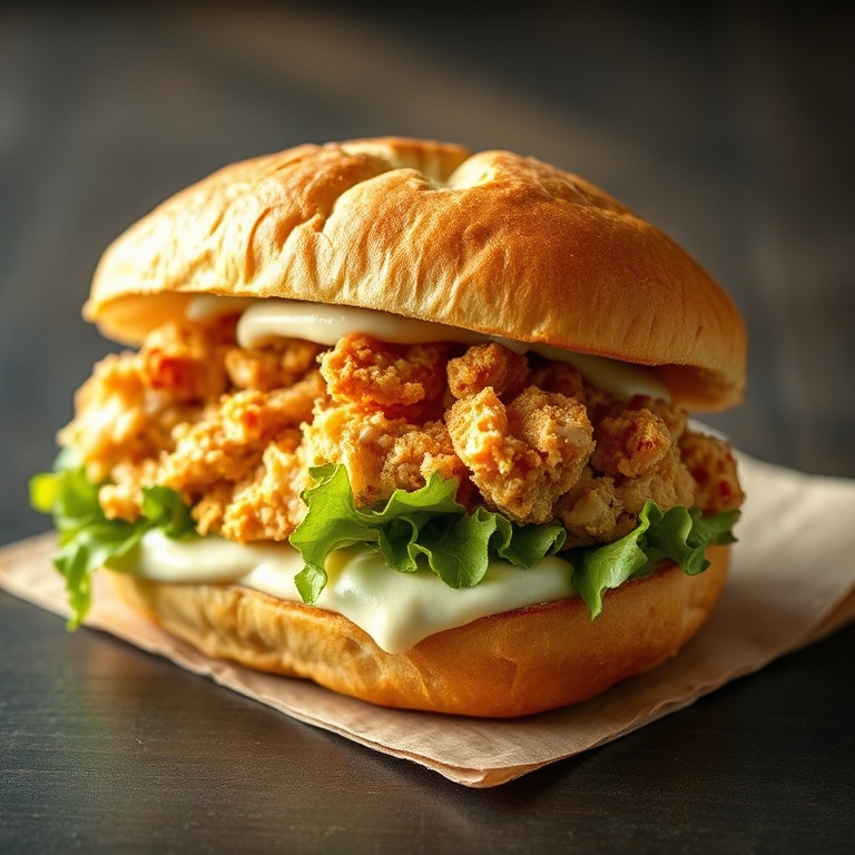 crispy chicken caesar sandwich