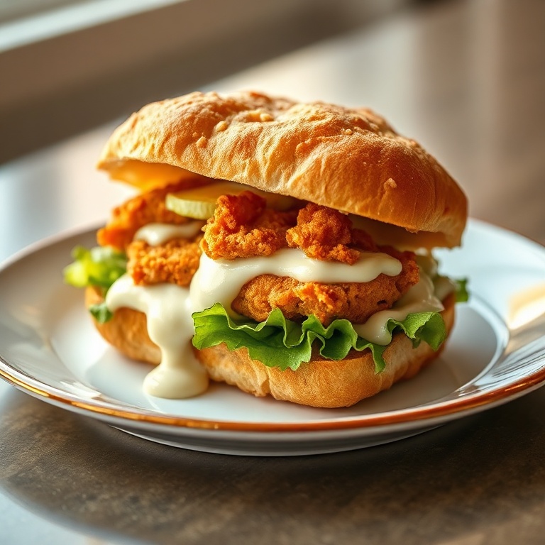 Crispy Chicken Caesar Sandwich