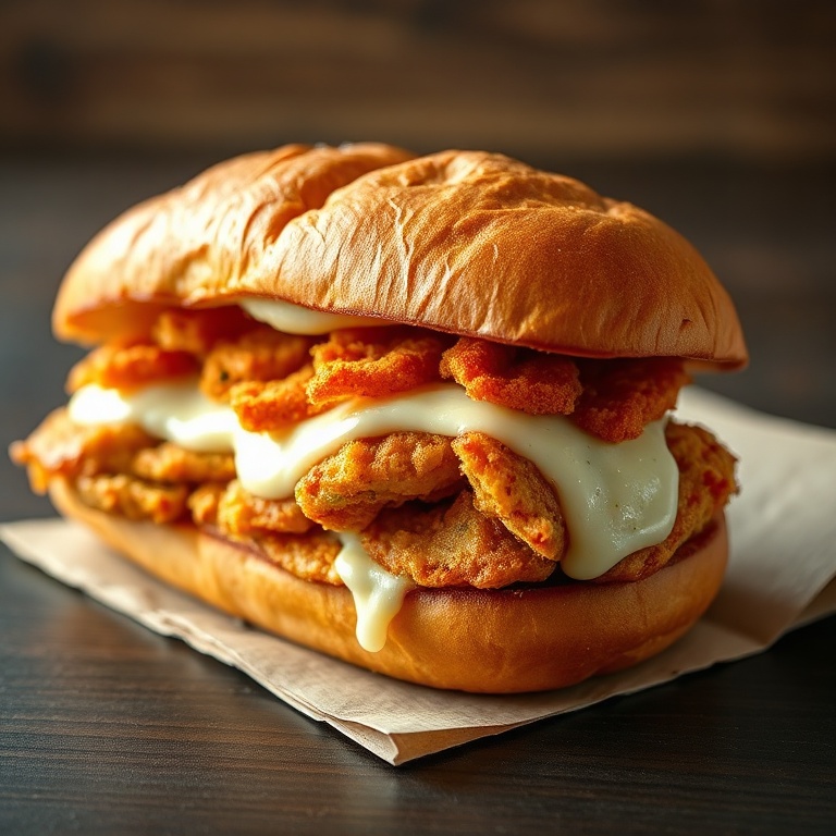 Crispy Chicken Parmesan Sandwich