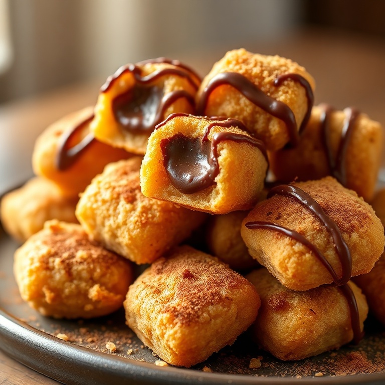 Crispy Churro Bites with Nutella