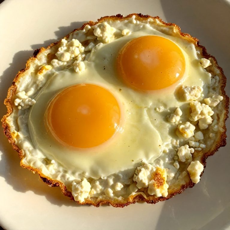 crispy feta fried eggs