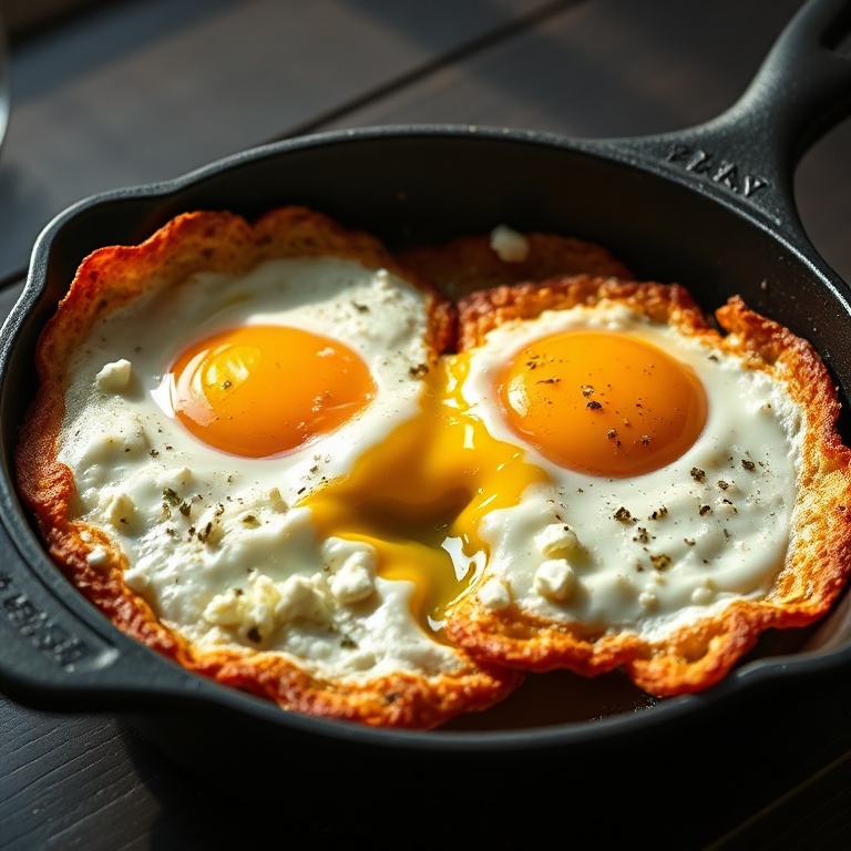 Crispy Feta Fried Eggs