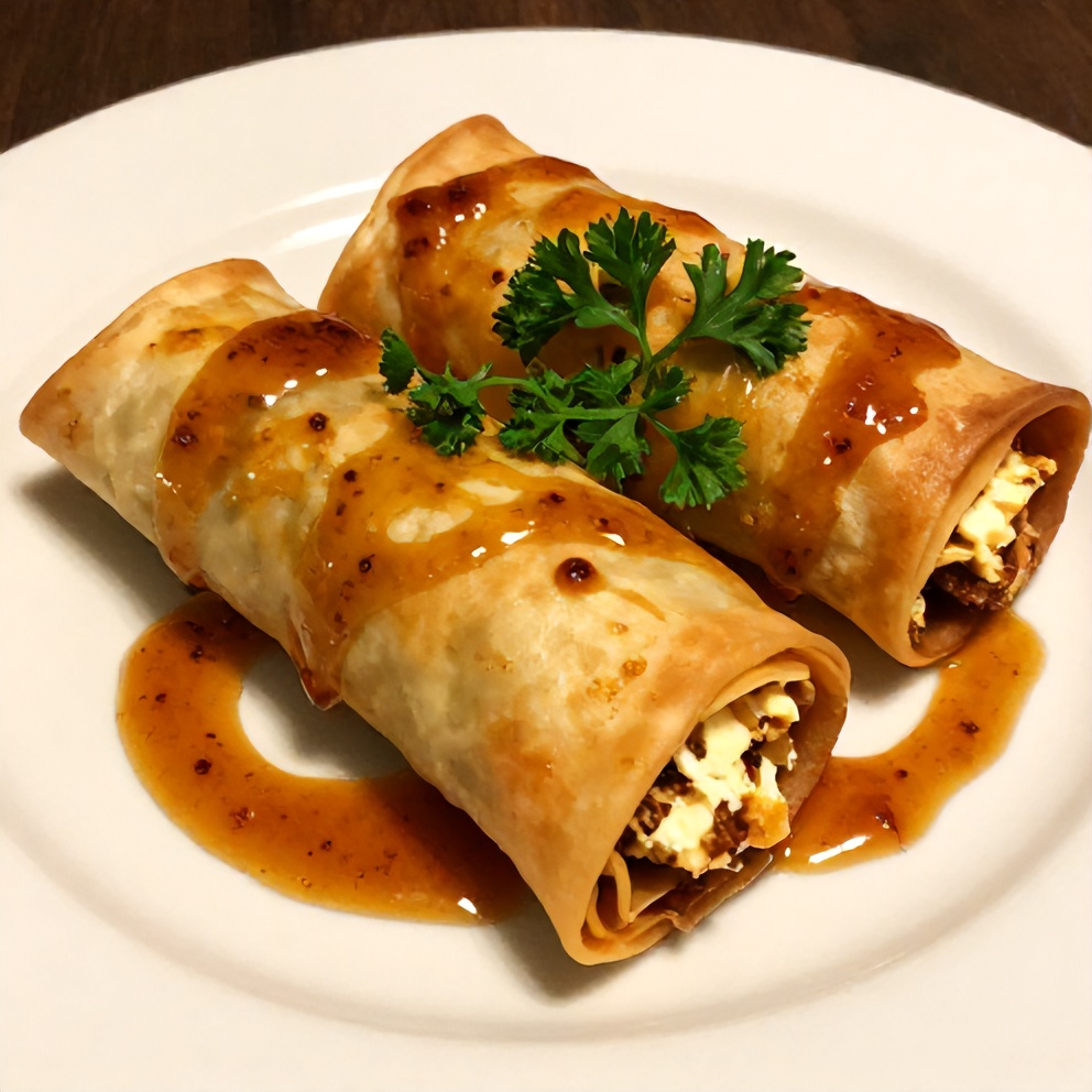 Crispy Feta Phyllo Rolls with Sweet Chili Honey Sauce