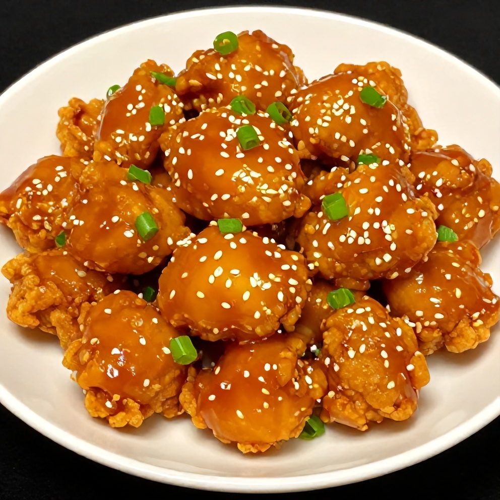 Plated Crispy Gluten-Free Orange Chicken