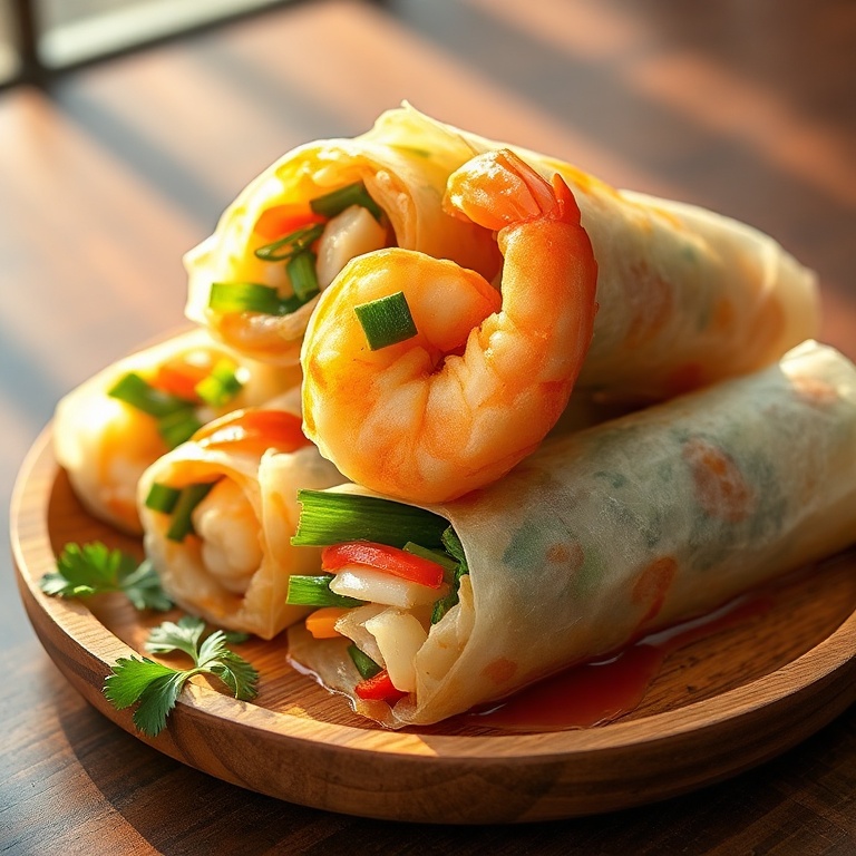 Crispy Rice Paper Spring Rolls