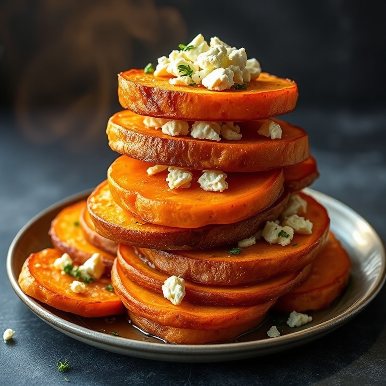 crispy roasted sweet potato rounds