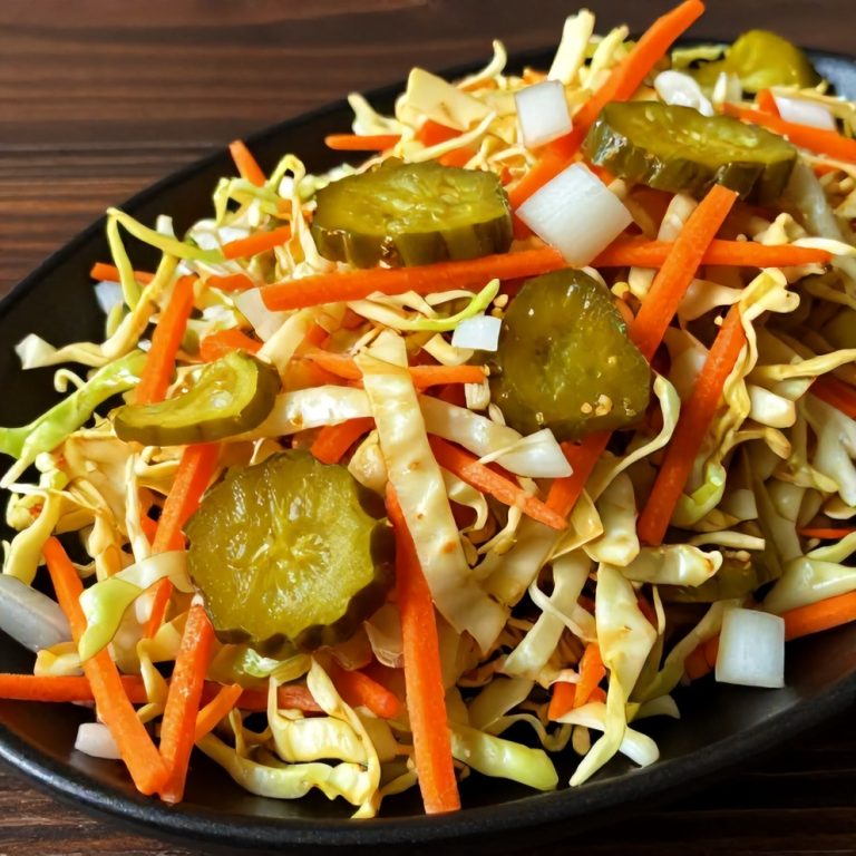 sweet and spicy pickle slaw
