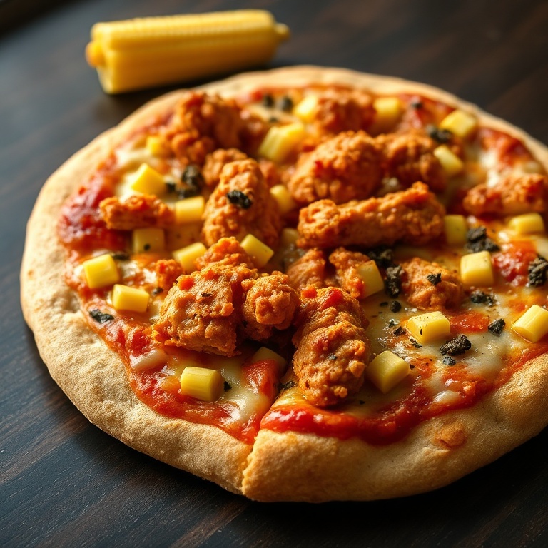 Crispy Vegan BBQ Chicken Pizza