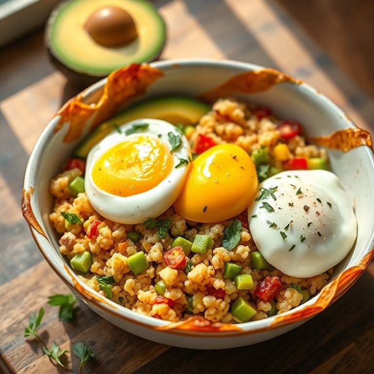 Easy Avocado Egg Quinoa Bowl