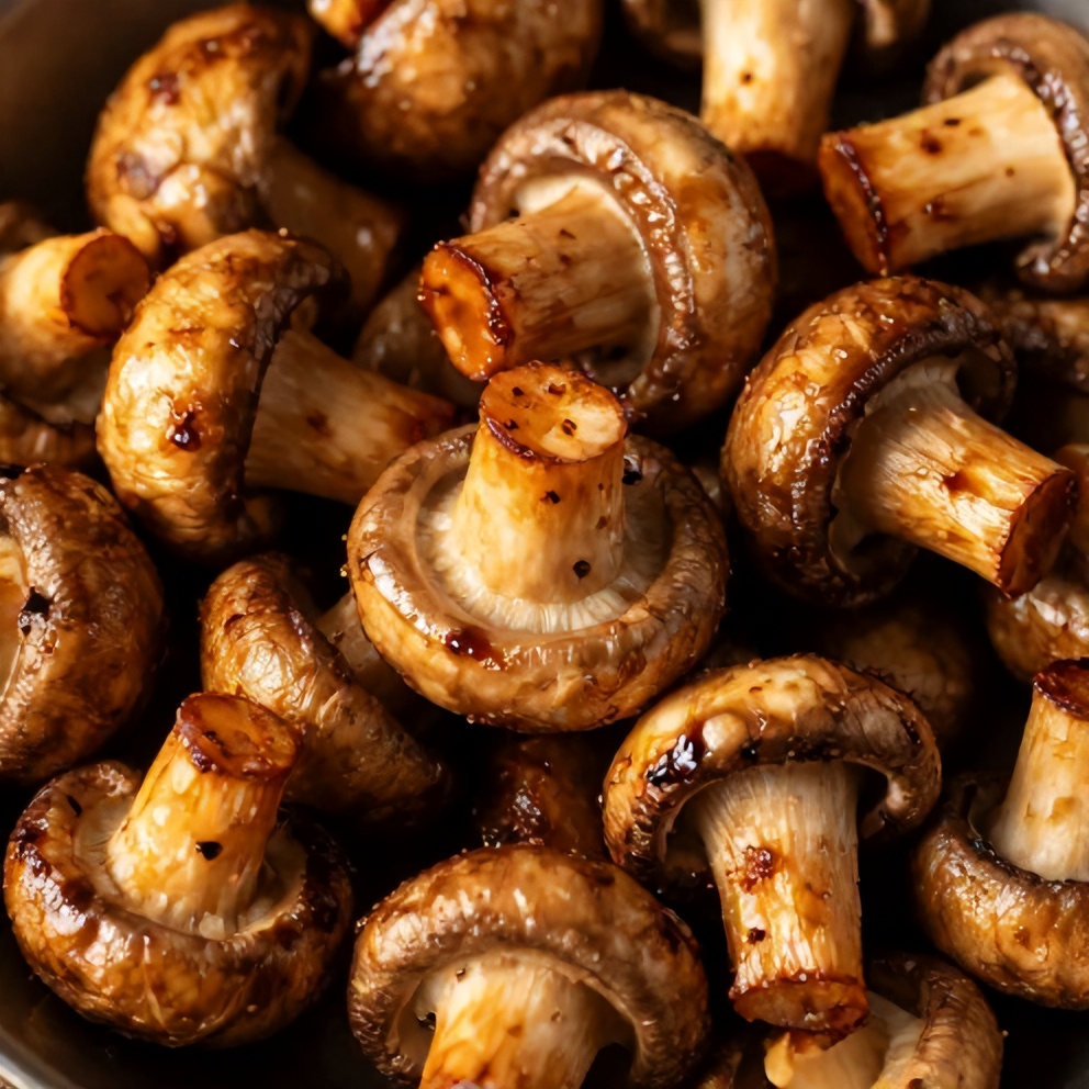 Easy Balsamic Roasted Garlic Mushrooms