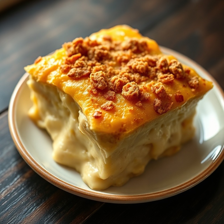 easy banana cream cheese cobbler