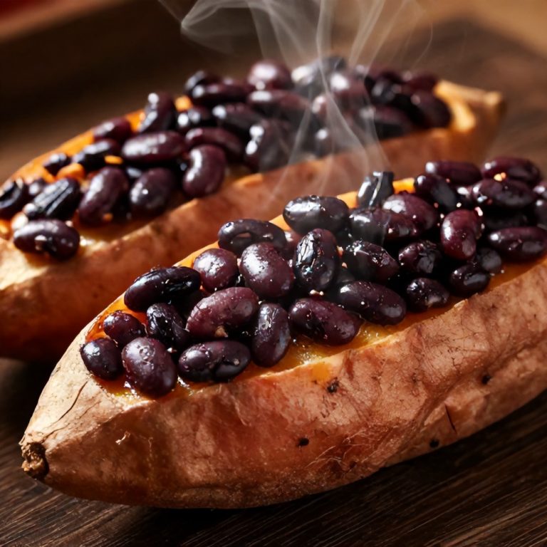 Easy Black Bean Stuffed Sweet Potatoes