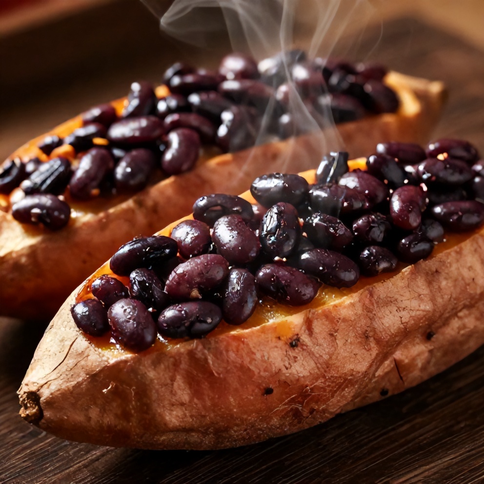 Easy Black Bean Stuffed Sweet Potatoes
