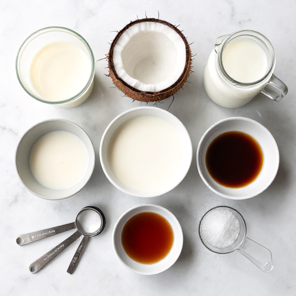 Ingredients for Easy Brazilian Coconut Pudding