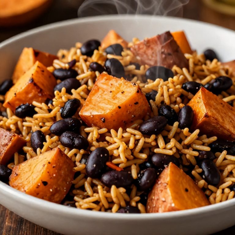 Easy Cajun Sweet Potato Rice Bowl