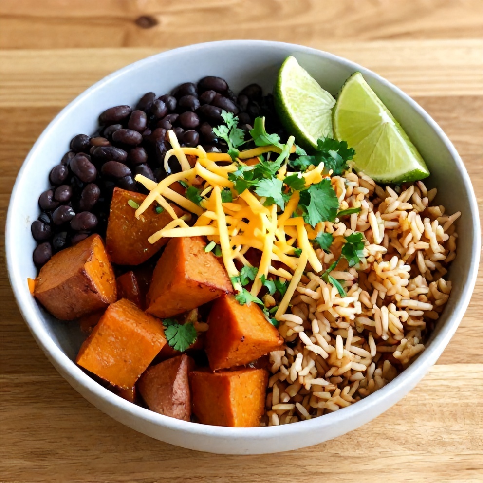 Cajun Sweet Potato Rice Bowl with Black Beans