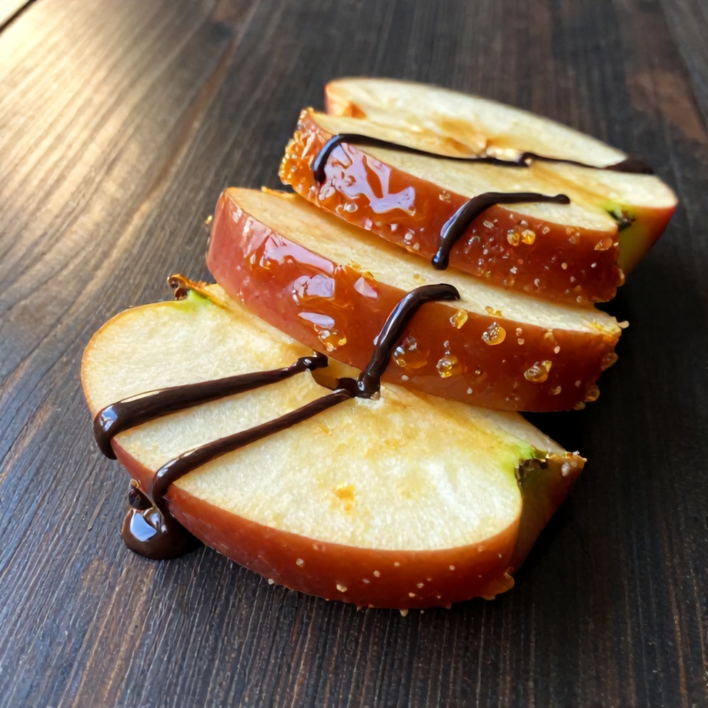 easy caramel apple slices