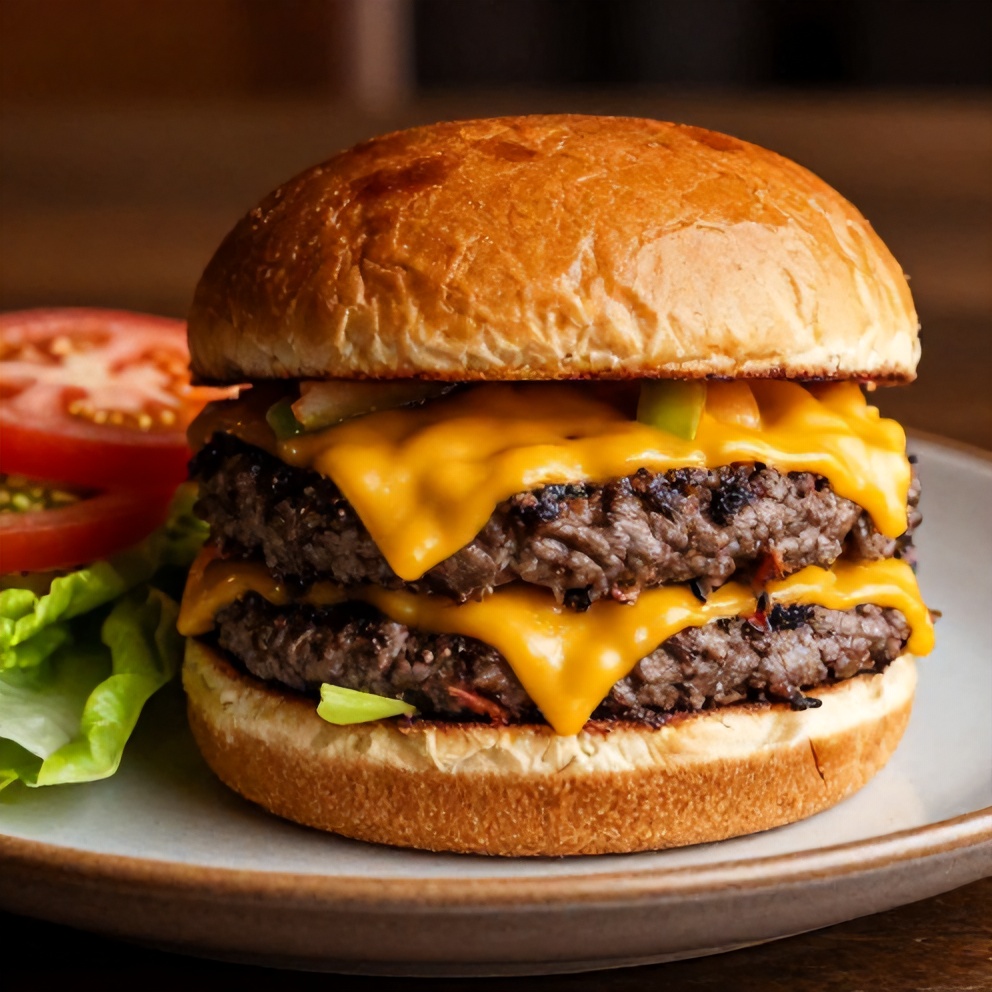 Cheddar Jalapeño Burger with melted cheese