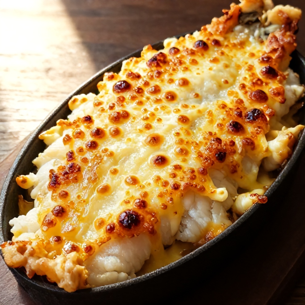 Easy Cheesy Baked Halibut