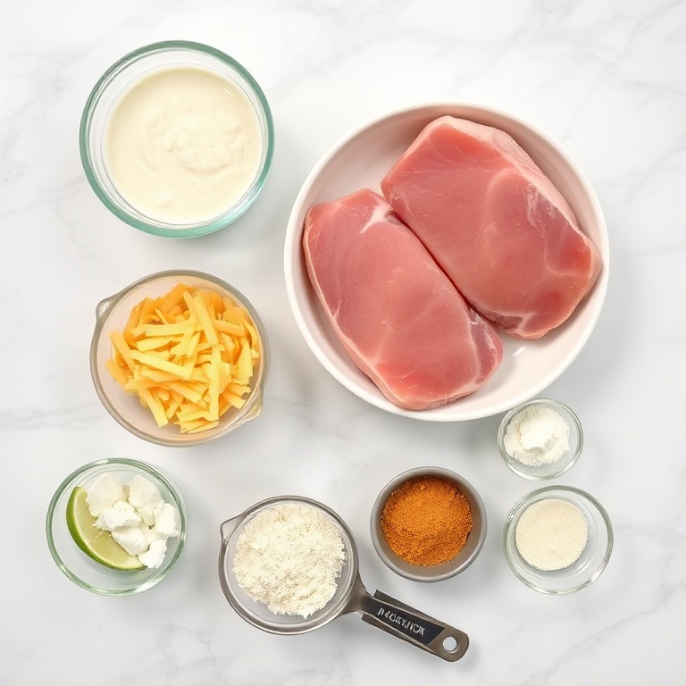Ingredients for Easy Cheesy Ranch Pork Chops