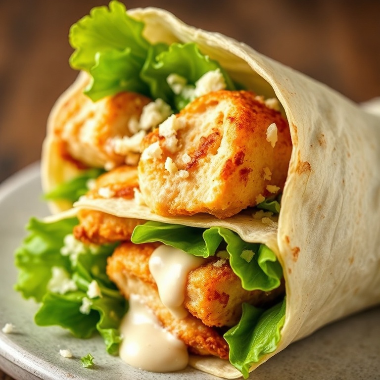 Easy Chicken Caesar Wrap